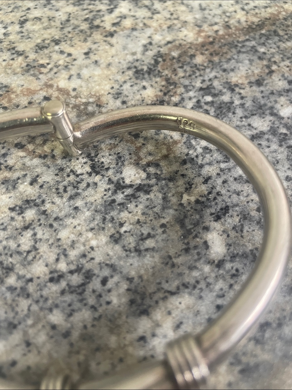 Sterling Silver 925 Hinged Bangle Bracelet Mexico - Picture 3 of 6